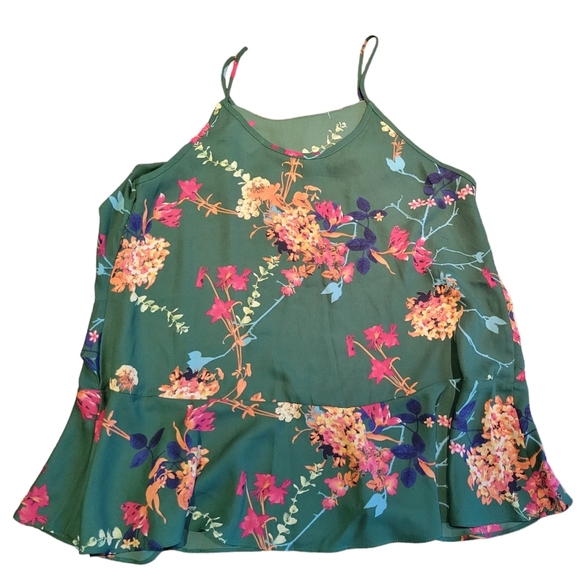 Sienna Sky Green Small Floral Tank Top - Picture 2 of 5